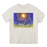 Cream pablo picasso signed & hand Heavy Core Tee - artisFamous