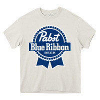 Cream pabst blue ribbon Heavy Core Tee - artisFamous