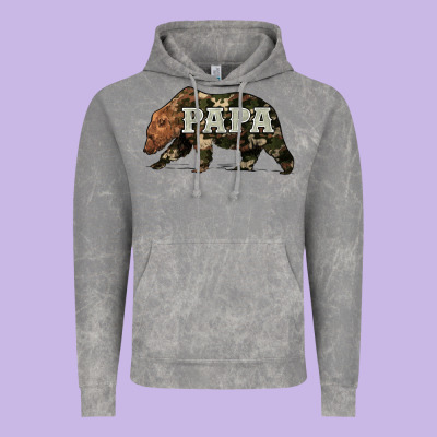 Bear Papa Vintage Hoodie Designed By Artiststas