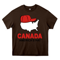 Chocolate Brown canada america's hat Heavy Core Tee - artisFamous