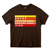 Chocolate Brown utah national parks utah s mighty five souvenir nps moab Heavy Core Tee - artisFamous