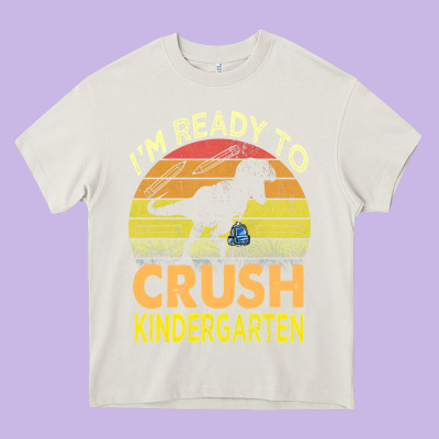 I'm Ready To Crush Kindergarten Dinosaur Back To School Kids T Shirt Heavy Core Tee Designed By Artisfamous