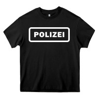 Black polizei Heavy Core Tee - artisFamous