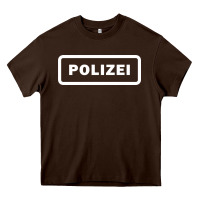Chocolate Brown polizei Heavy Core Tee - artisFamous
