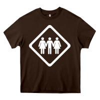 Chocolate Brown threesome Heavy Core Tee - artisFamous