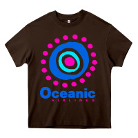 Chocolate Brown lost oceanic airlines Heavy Core Tee - artisFamous