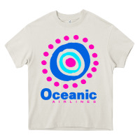Cream lost oceanic airlines Heavy Core Tee - artisFamous