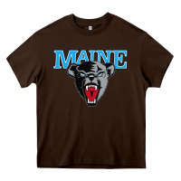 Chocolate Brown maine black bears premier Heavy Core Tee - artisFamous