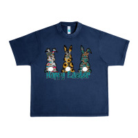 Navy Happy Easter Urban Heavy Tee - CowhideDigitalArt