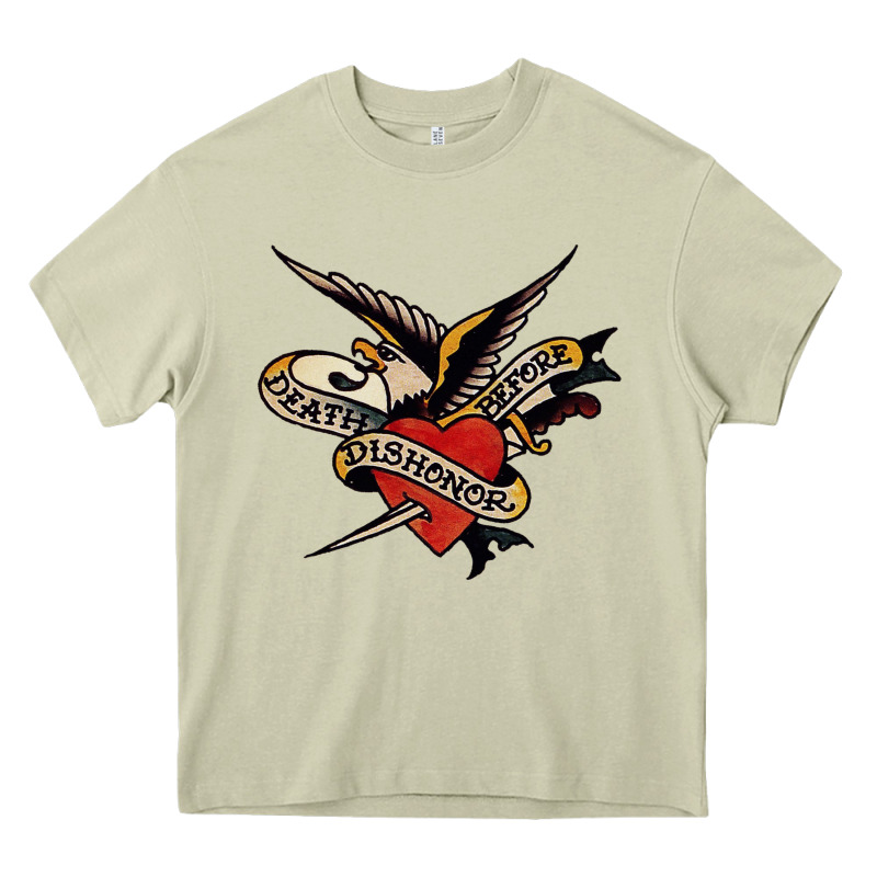 Sailor Jerry Tattoo Art Military Mermaid Heavy Core Tee by artisFamous | Teevron
