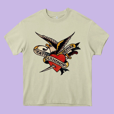 Sailor Jerry Tattoo Art Military Mermaid Heavy Core Tee Designed By Artisfamous