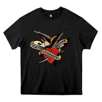 Black sailor jerry tattoo art military mermaid Heavy Core Tee - artisFamous
