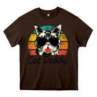 Chocolate Brown cat daddy vintage Heavy Core Tee - artisFamous