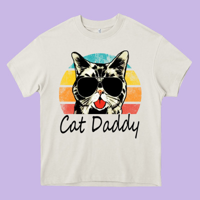 Cat Daddy Vintage Heavy Core Tee Designed By Artisfamous