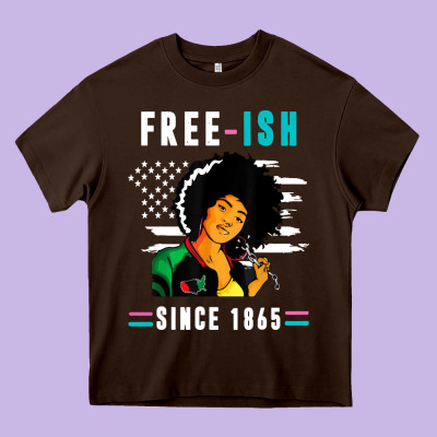 Juneteenth Free Ish Since 1865 Black Heavy Core Tee Designed By Artisfamous
