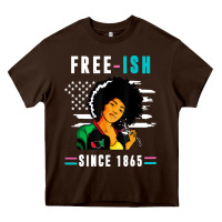 Chocolate Brown juneteenth free ish since 1865 black Heavy Core Tee - artisFamous