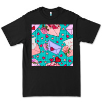 Black valentines day love letter and envelope Premium Tee - BundleAndBundleShop