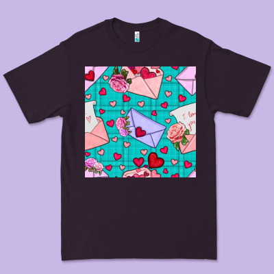 Valentines Day Love Letter And Envelope Premium Tee Designed By Bundleandbundleshop
