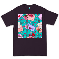 Plum valentines day love letter and envelope Premium Tee - BundleAndBundleShop