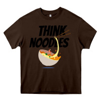 Chocolate Brown think noodles Heavy Core Tee - artisFamous