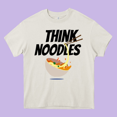 Think Noodles Heavy Core Tee Designed By Artisfamous