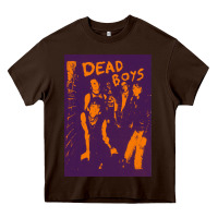 Chocolate Brown Dead Boys Punk Heavy Core Tee - artisFamous