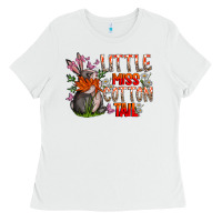 White Little Miss Cotton Tail Ladies Tee - CowhideDigitalArt