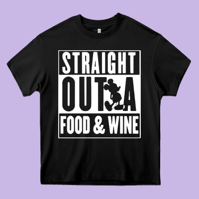 Straight Out A Food And Wine Heavy Core Tee Designed By Artisfamous