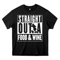 Straight Out A Food And Wine Heavy Core Tee | Teevron
