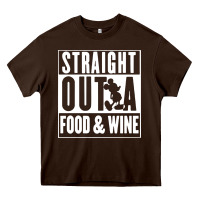 Chocolate Brown straight out a food and wine Heavy Core Tee - artisFamous