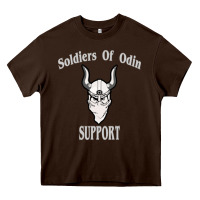 Chocolate Brown soldiers of odin worldwide support Heavy Core Tee - artisFamous