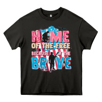 Asphalt Home of the free because of the brave Heavy Core Tee - FaDigitalArtStudio