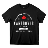 Black vancouver canada Heavy Core Tee - artisFamous