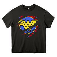 Asphalt tear off wonder woman shield Heavy Core Tee - artisFamous