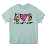 Arona peace love coffee Heavy Core Tee - Jasminsmagicworld