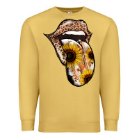 Antique Gold Leopard Sunflower Tongue Premium Sweatshirt - Jasminsmagicworld