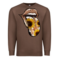Chestnut Leopard Sunflower Tongue Premium Sweatshirt - Jasminsmagicworld