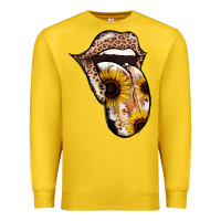 Lemon Leopard Sunflower Tongue Premium Sweatshirt - Jasminsmagicworld