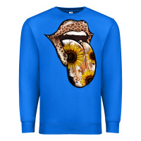 True Royal Leopard Sunflower Tongue Premium Sweatshirt - Jasminsmagicworld