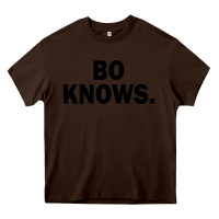 Chocolate Brown bo knows (black text) Heavy Core Tee - artisFamous