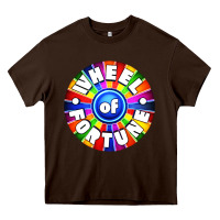 Chocolate Brown wheel fortune Heavy Core Tee - artisFamous