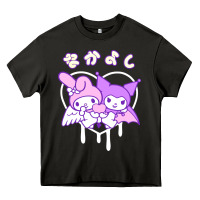 Melody And Kuromi Heart Heavy Core Tee | Teevron