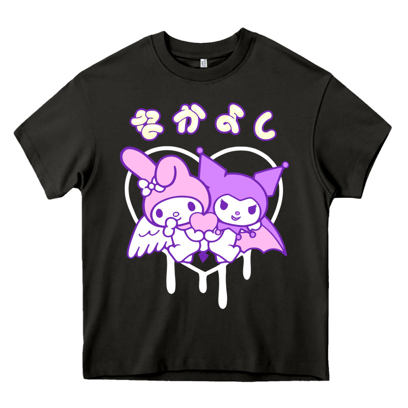 Melody And Kuromi Heart Heavy Core Tee by artisFamous | Teevron