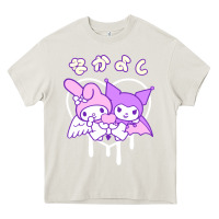 Cream melody and kuromi heart Heavy Core Tee - artisFamous