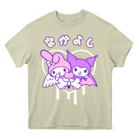 Mossy melody and kuromi heart Heavy Core Tee - artisFamous