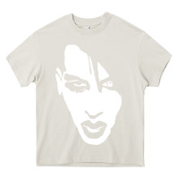 Cream marilyn manson face Heavy Core Tee - artisFamous