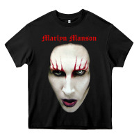 Black marilyn manson Heavy Core Tee - artisFamous