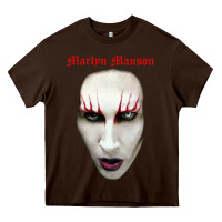 Chocolate Brown marilyn manson Heavy Core Tee - artisFamous