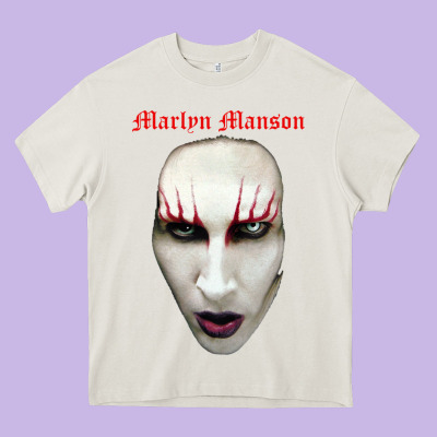 Marilyn Manson Heavy Core Tee Designed By Artisfamous