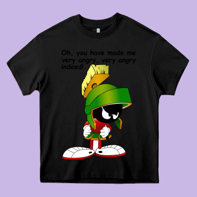 Marvin The Martian Looney Toons Heavy Core Tee Designed By Artisfamous